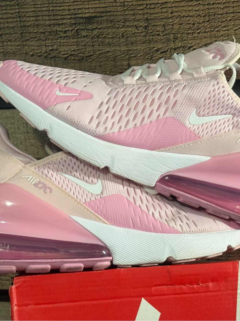 Nike Women's 270 Pink Mesh Air Max-Style Casual Sneakers